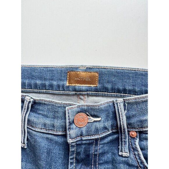 MOTHER The Insider Crop Step Chew Dancing On Coals Bootcut Jeans, Size 27 - Picture 13 of 16